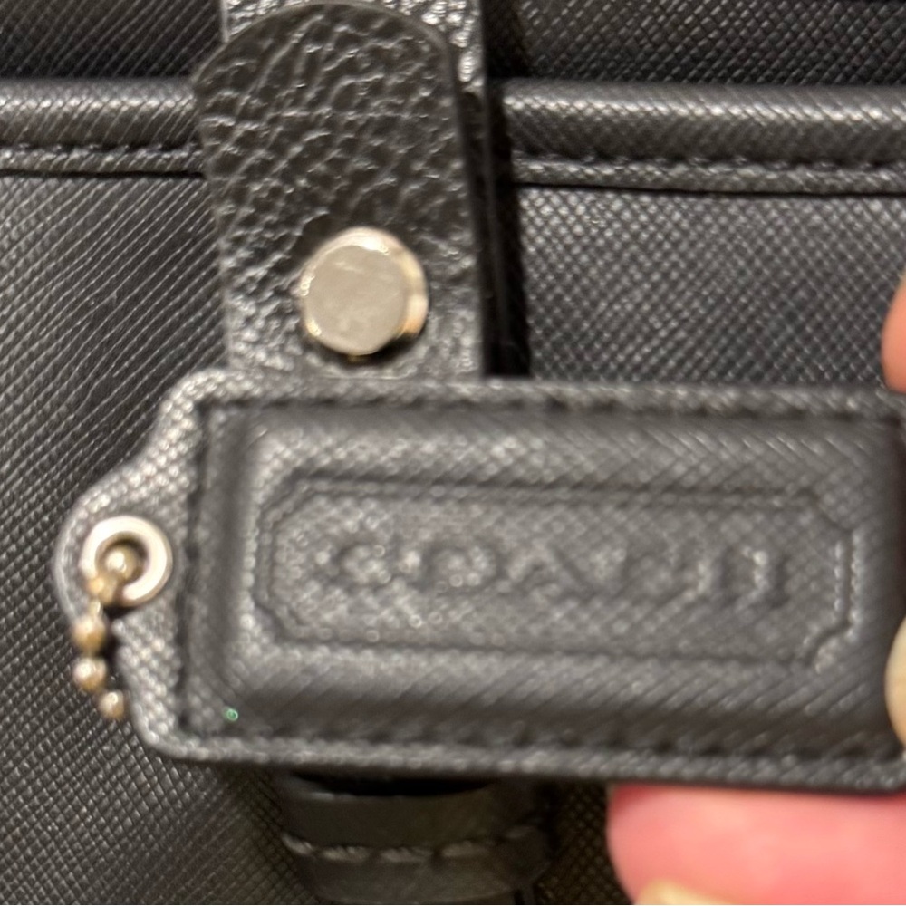 Coach Black Peyton Leather zip Top Tote! GUC!! - Picture 11 of 12